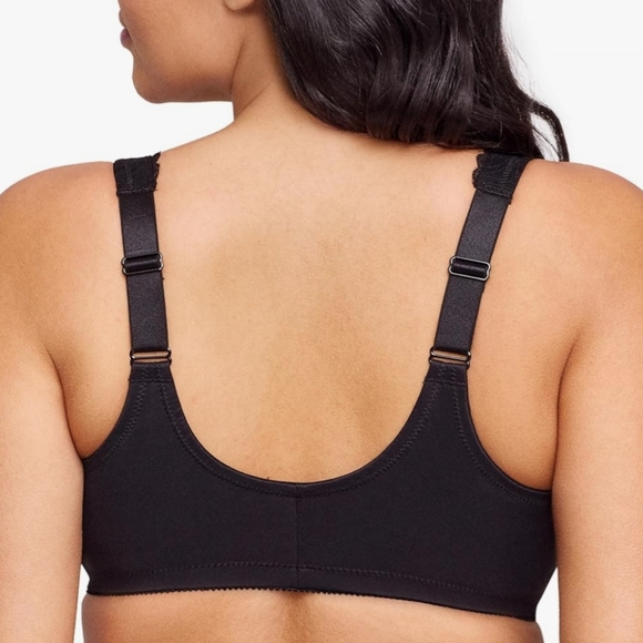 Glamorise 46C front closure underwire bra New, Black - Picture 3 of 17